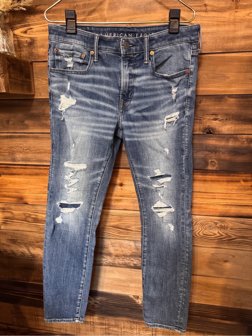Men’s American Eagle Air Flex Distressed Jeans 34x30 | NWOT | Grunge Y2K